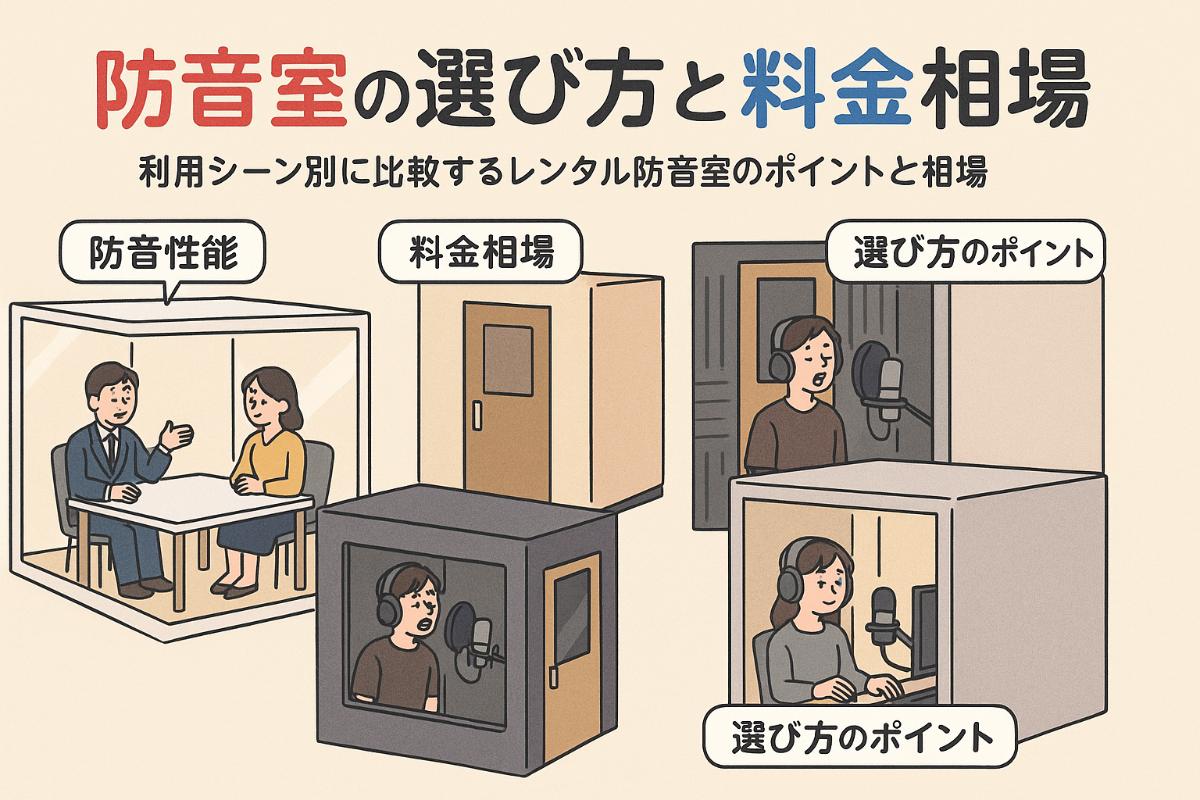 レンタルスペース防音室の選び方と料金相場を比較｜利用シーン別 